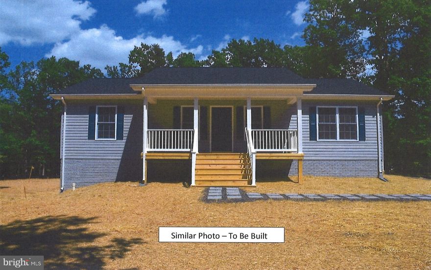 TO BE BUILT - BLUE RIDGE MODEL on 1.3 acres. Home will include front covered porch, granite countertops and stainless steel appliances in the kitchen, Primary bedroom with walk-in closet, marble vanity tops in both bathrooms, unfinished basement with rough in plumbing for future bath. Upgraded vinyl flooring through entire main floor. There is still time to make your selections and upgrades are available. Please call for more information.