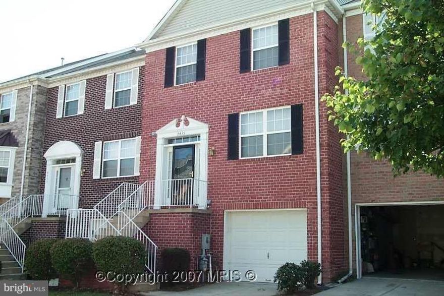 Large town home in Owings Mills Lyons Gate  3 bedroom 3.5 bathroom. Stainless steel appliances brand new carpets, freshly painted, patio,hard wood floors, designer organized closets, 1 car garage.  Hurry this wouldn't last.Elementary School: Lyons Mills Elementary