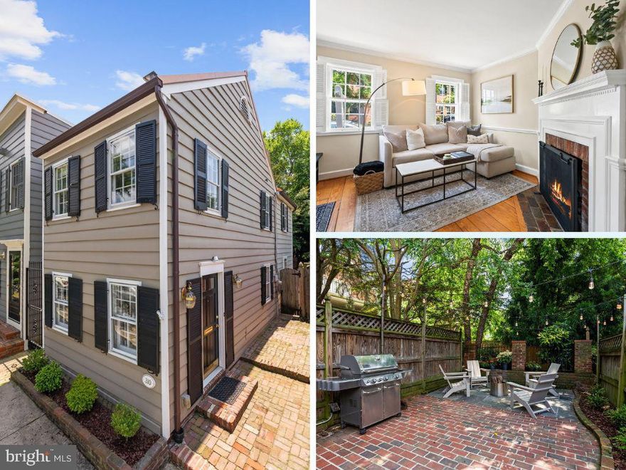 Tucked into one of Old Town’s most cherished blocks, this freestanding historic gem—built in 1830—offers timeless charm, thoughtful updates, and a lifestyle that’s both vibrant and peaceful. Just steps from King Street, leafy parks, neighborhood restaurants, and the Potomac River, the location couldn’t be more ideal. Across the street, a grocery store adds daily convenience, while at home, a beautifully rebuilt brick patio offers a private, cozy retreat—perfect for morning coffee, quiet dinners, or curling up with a book in the sun. Inside, the home is filled with natural light and full of character. The renovated kitchen and baths blend clean design with classic touches, and the wood floors bring a sense of history and warmth to every room. Upstairs, the sunny primary bedroom features a large custom closet, and a pull-down attic offers bonus storage space. With a newer standing seam metal roof, no shared walls, and easy access to Reagan Airport, the GW Parkway, and I-495, this home is as practical as it is poetic. Rarely does a home like this come along—bright, quiet, lovingly updated, and full of soul in the heart of Old Town. Won't last - make your showing appointment today!