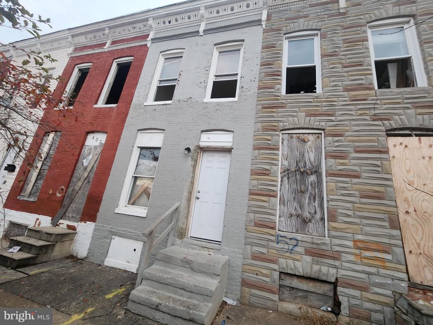 ONLINE AUCTION: Bidding begins 12/12/2025 @ 10:00 AM. Bidding ends 12/16/2025 @ 12:10 PM List Price is Suggested Opening Bid. Deposit: $5,000.
 
This two-story townhouse is located in the Carrollton Ridge neighborhood of Baltimore City. Residents can enjoy the nearby attractions such as Westside Shopping Center, Grace Medical Center, B&O Railroad Museum, Mount Clare Junction & Carroll Park. The property is vacant. The area provides easy access to Wilkens Avenue, a major traffic artery that connects to downtown Baltimore.
