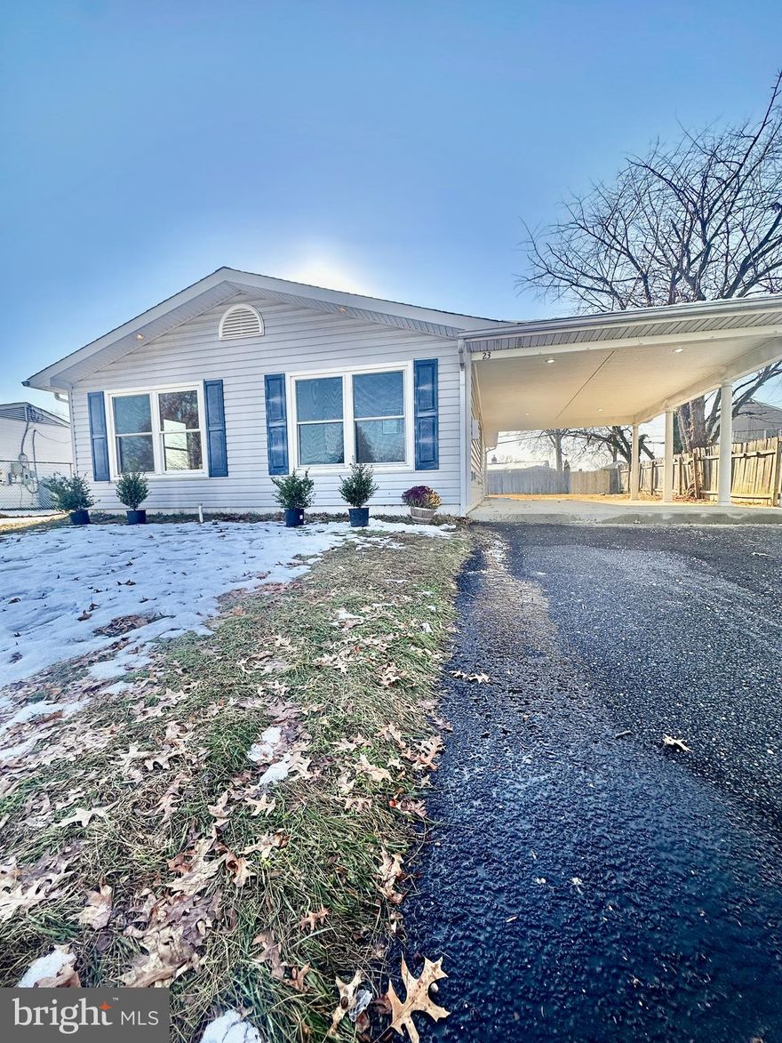 Welcome to 23 Tamarack Lane, a beautifully remodeled single-family home in the desirable Pennsbury School District. This thoughtfully updated property blends modern upgrades with classic charm, offering comfortable living both inside and out.

Step inside to an expanded living room, providing a bright and spacious main gathering area. The addition creates a wonderful reading nook or flex space, perfect for relaxation or a small home office. Recessed lighting throughout enhances the home’s warm, open feel.

The heart of the home is the updated eat-in kitchen, featuring brand-new appliances, countertops, and cabinetry, providing an inviting space for everyday meals and entertaining. A fully remodeled bathroom, 200 AMP  electric service, and brand new central air adds to the home’s fresh, move-in-ready appeal.

Outside, the property continues to impress with a 4-car driveway offering ample off-street parking. Enjoy outdoor living on the large covered side porch, perfect for gatherings, morning coffee, or shaded summer afternoons. The decent-sized yard provides room for pets, gardening, or future landscaping ideas.

Located in a well-established neighborhood and close to schools, parks, shopping, and major commuter routes, this home delivers comfort, convenience, and modern style.