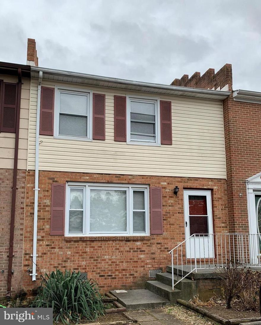 Freshly painted and ready for occupancy! 2 bedroom 1 1/2 bath interior townhome with hardwood floors throughout and fenced rear yard with shed and outbuilding.  Animals considered on case by case basis.  NVAR or VAR rental application with $45 per person app fee or can apply online at listers website.