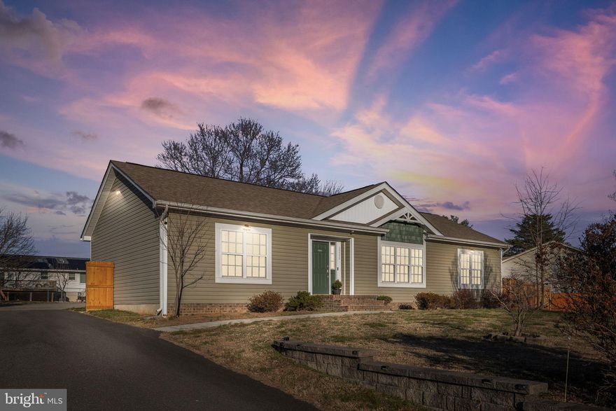 Welcome home to easy, one-level living in a quiet neighborhood with no HOA and unbeatable convenience. This move-in-ready rambler is just minutes from Costco, Central Park, Wegmans, I-95, and a short drive to downtown Fredericksburg. Thanks to the neighborhood’s proximity to the interstate, you can skip much of the Plank Road traffic—making everyday errands and commuting easier.
Inside, enjoy an open, light-filled layout with hardwood floors throughout. The kitchen features granite countertops, stainless steel appliances including a gas stove and wine fridge, and a spacious island that flows seamlessly into the living and dining areas. The primary suite offers a walk-in closet and private bath with dual sinks and a soaking tub. Two additional bedrooms and a full hall bath provide flexibility for guests, hobbies, or everyday living.
A standout feature is the oversized two-car garage with a finished loft, offering valuable extra space for storage, creative use, or hobbies. An extra-large driveway adds even more convenience.
Outside, enjoy a deck, partially fenced yard, and storage shed—perfect for relaxing or entertaining. A rare blend of comfort, functionality, and location in Fredericksburg.