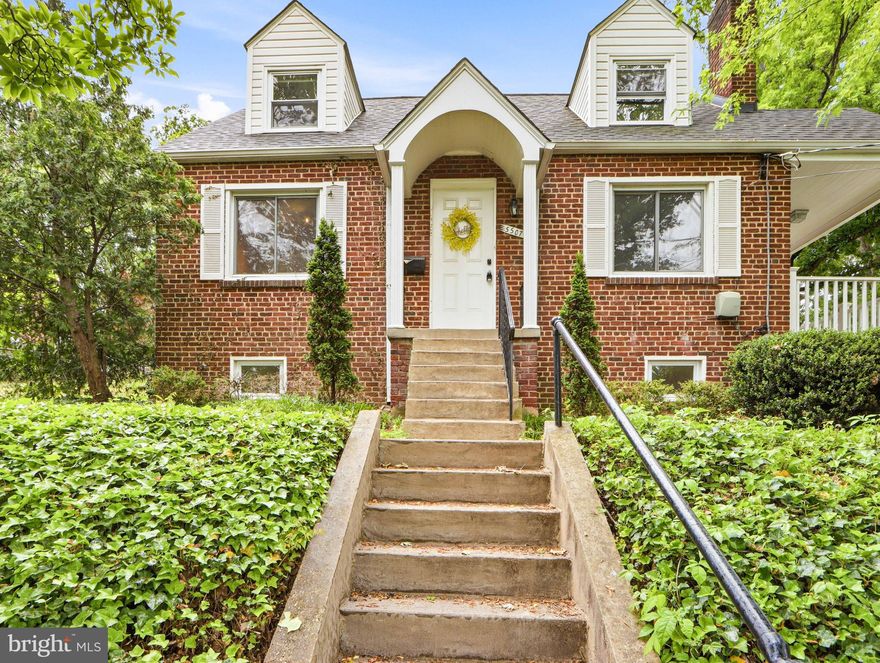 Welcome to your new home! This classic all-brick Cape Cod expertly combines traditional charm with modern convenience.

Step inside to a sunlit living room featuring hardwood floors and a cozy fireplace. The kitchen boasts granite countertops and stainless steel appliances, with direct access to a side porch for easy outdoor dining.

The main level offers a comfortable bedroom and a full bathroom. A flexible space, previously a second bedroom, currently serves as an open office but can easily be converted back. The upper level includes a versatile bonus room with charming dormer windows.

The updated lower level is a standout feature, offering two bedrooms and a modern bathroom—ideal for guests, multifamily living, or rental potential. This level also includes a laundry room and ample storage space.

Key upgrades include a roof installed in March 2021 and a side porch with Trex flooring that overlooks the beautifully landscaped grounds.

The location is perfect for professionals and students alike. You are just 1.2 miles from the MARC Train Station for an easy commute to Washington, D.C., and only 1.5 miles from the University of Maryland. Proximity to the vibrant Hyattsville Arts District, shopping, and parks further enhances the lifestyle this home offers.

Whether you are looking for a personal residence or a multifamily investment, this property is ready for you. Schedule a visit today to see why 5507 Gallatin is the perfect fit!