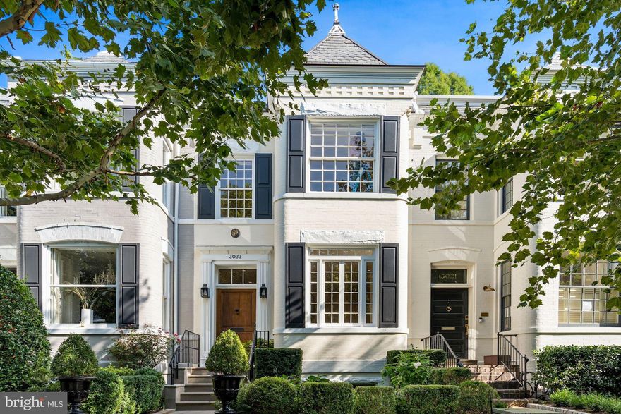 Quintessential Georgetown townhouse perfectly situated on premier block in East Village! Incredible opportunity to own one of the famous “Five Sisters of O Street”. This turnkey home  offers 2,997 Square Feet of living space and has every imaginable upgrade. The 3 Bedroom, 3.5 Bathroom residence has been completely renovated down to the brick and was rebuilt with exceptional attention to detail. The home offers generous room sizes, 10-foot ceilings, heart of pine floors, south facing bay windows, open gourmet kitchen, deep manicured garden with Ipe wood deck, custom millwork and built-ins, gas fireplaces, solar electricity system, dual HVAC systems, commercial grade roof, copper gutters, top-of-the-line appliances and marble and stone bathrooms. Rare gem that won’t last long!