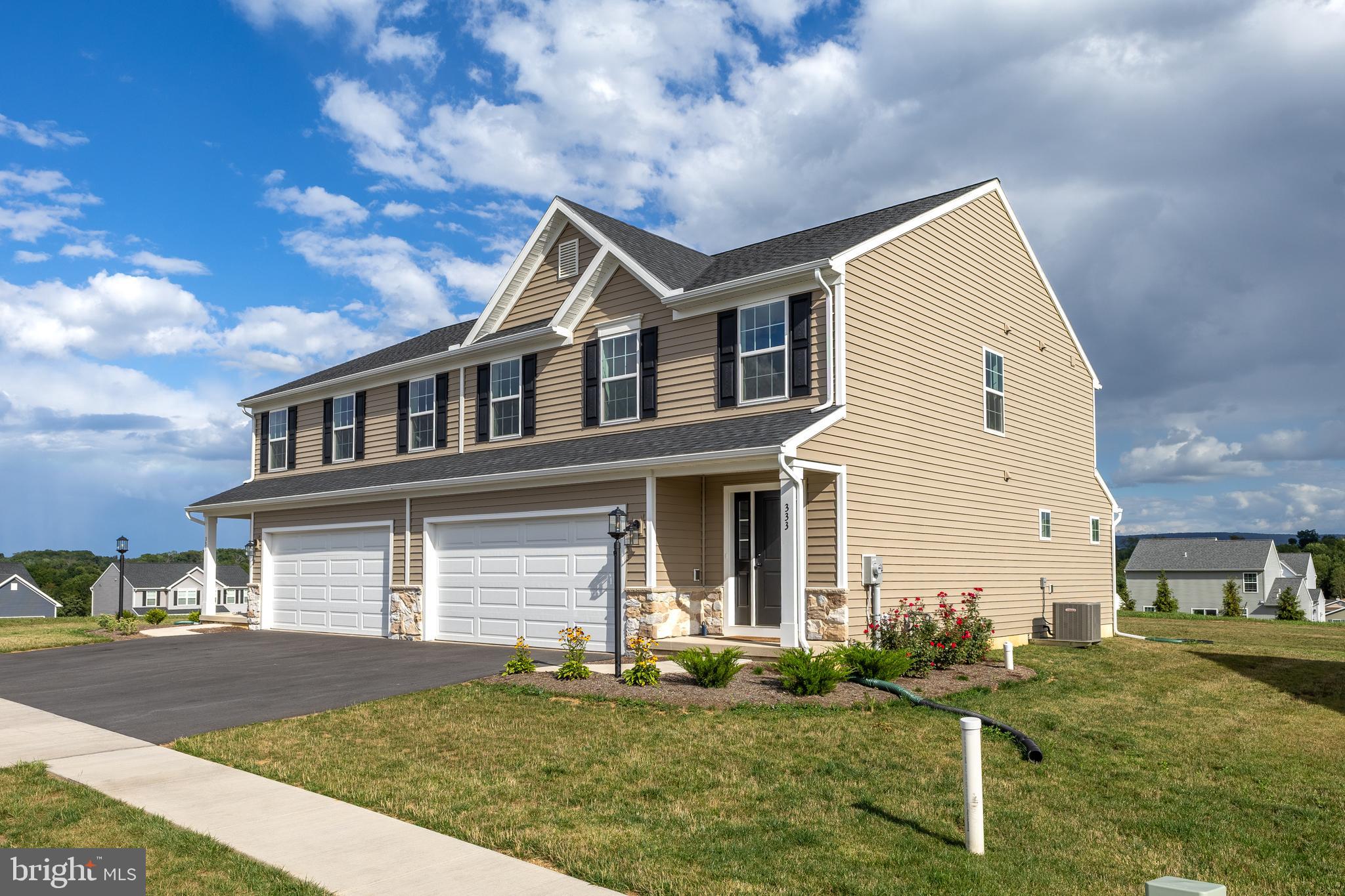 Welcome to this nearly new semi-detached condo, ideally located just 5 miles from Beaver Stadium, Penn State’s campus, shopping, and dining. A bright, modern open floor plan fills the main level with natural light and connects the kitchen—featuring granite countertops, a natural-gas range, a tile backsplash, recessed lighting, and a large island—to the dining and living areas. Upstairs, all three bedrooms are thoughtfully grouped on one level, offering a comfortable separation between living and sleeping spaces and flexibility for a primary with ensuite, guest room, and home office or hobby space. Enjoy low maintenance living with lawn care and snow removal covered by the association, plus access to community amenities (pool, clubhouse and gathering spaces). Whether you’re seeking a primary residence or a convenient weekend retreat, this move-in-ready home delivers modern comfort, a coveted location, and a lock-and-leave lifestyle.
