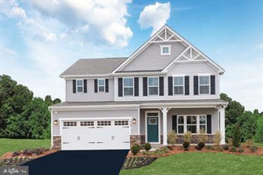 The LEHIGH at Meade's Estates, our newest Carroll County community located in Taneytown - just 10 minutes from Westminster. The Lehigh single-family home combines smart design with light-filled spaces. It comes standard with 4 bedrooms, 2.5 baths and has options for up to 7 bedrooms and 5 full baths. Enter the inviting foyer, where versatile flex space can be used as a playroom, living room or office. The gourmet kitchen boasts a large island and walk-in pantry and connects to the dining and family room. Off the 2-car garage, a family entry controls clutter and leads to a quiet study or opt for a 1st floor bedroom. Upstairs, a loft is an ideal entertaining spot outside 3 spacious bedrooms and a double vanity bath. Or opt for the loft space as another bedroom. The luxurious owner's suite offers a cozy getaway with walk-in closets and private bathroom.  INCLUDED is quartz countertops, brushed nickel fixtures, LVP in foyer, kitchen & family entry, Downing Espresso cabinetry in kitchen & bath, tile in bath and a finished basement with options for yet another bedroom, wet bar and full bath. You'll love The Lehigh. Customize with your options. HOA offers a future community pool, multi-purpose courts, clubhouse, playground, dog park, walking trails, open space and a playing field! Other homesites  and floorplans are available. Photos are representative only.