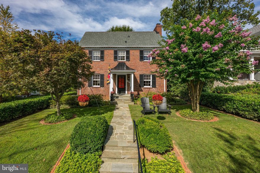 PRISTINE brick colonial on coveted block boasts lovely street presence.  Freshly painted exterior, new roof, copper pipes & electrical heavy up.  The inviting covered porch welcomes you to this beautifully updated home.  The main level features a gracious living room with fireplace, large formal dining room, new kitchen with marble counters, wood cabinets, stainless appliances & views of a private backyard.  The lovely sunroom and powder room round out the main level.  The second level has three bedrooms and two full bathrooms.  A spacious third level features the fourth bedroom/plenty of flex space.  Additional family space, a full bathroom, laundry and storage can be found in the lower level.  The stunning backyard with flagstone patio, mature plantings, and a detached one-car garage with a second floor for storage complete this special home.  Blocks to Downtown Bethesda, Whitman cluster.  Open Saturday 9/13, 1pm-3pm.