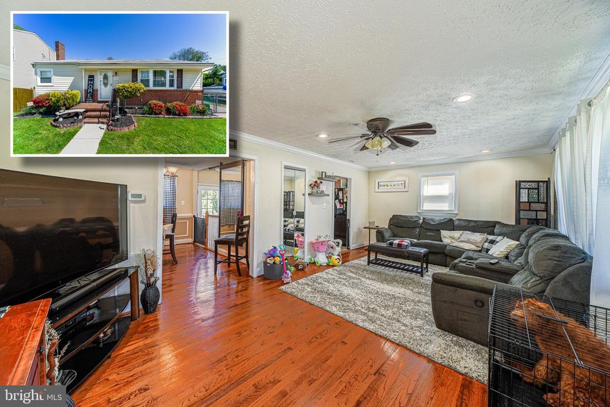 PRICE IMPROVEMENT! Welcome to  228 Cheddington Rd.    A charming home located in Crestwood  community. This home has everything you need on the main level and plenty of space in the lower level for all of your needs; with 1800 SF of living space!   Features include gleaming hardwood floors, large bay window allowing loads of natural light, inviting living room and separate dining room with crown molding & chair rail, updated kitchen with granite counters, & a gas range, finished lower level with tons of possibilities - office space, full bath, two private spaces which are great bedroom options and a laundry room, and a large rear deck that overlooks the backyard and is perfect for entertaining.   Convenient to 695 and seconds to some of Baltimore's best dining!    Recent improvements include a new furnace and stamped driveway!   Be sure to check out the VIDEO