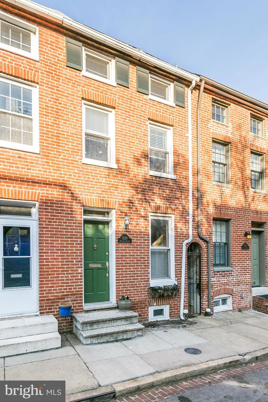 REDUCED 10K!  Good things come in compact packages! You won't believe that you can have 2 nice sized BRs, hardwoods, 1.5 baths and a finished lower level in this fun row home in a beautiful block of Battery Ave. Private fenced patio. Plenty of room for roommates or guests.  New rear roof.  Move right in and make it your own. Cheery & priced to sell -- just plain awesome!  CSS - go and show.