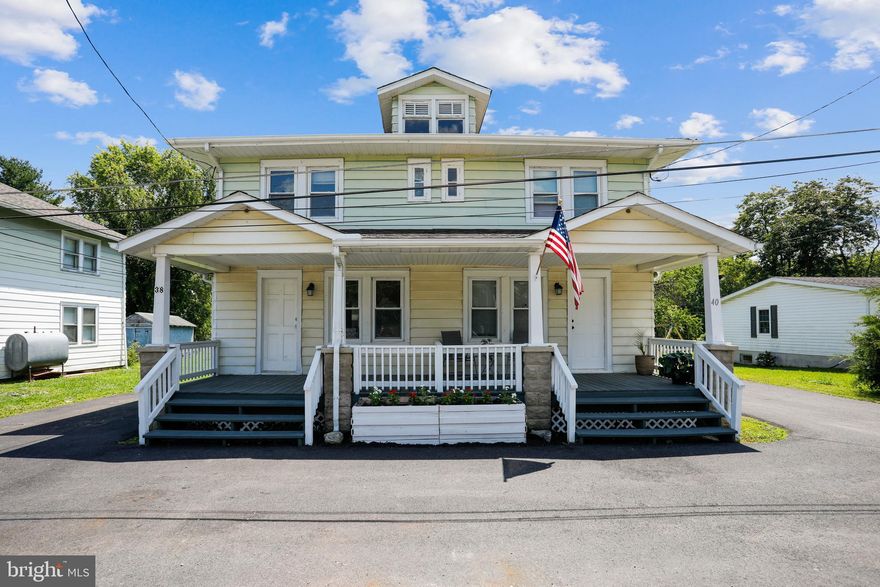 Back on the Market due to a financing fall through.  TURN KEY investment!   Live in one and rent the other!  Nice duplex just outside Elkton, Maryland. Two similar units with two bedrooms and a den on the second level. House is serviced by well, newly installed holding tanks, and has oil heat. There is a newly paved driveway for each unit. Ample storage in the attic.  USDA eligible area.