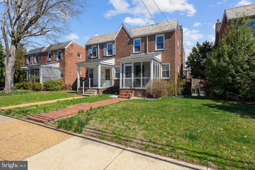 Multiple offers. Highest and best due tonight 6pm and seller will make a decision this evening. This property is an absolute gem; a wonderful example of the beautiful early-midcentury homes in the Ninth Ward area of Wilmington. This END UNIT twin home sits on a quiet residential block conveniently located to Miller Rd, shops, Concord Pike, and easy access to 95. You have a lovely screened-in porch to enter through; and you're greeted by gorgeous, shining hardwoods, a spacious living - to - dining area and a charming retro kitchen. Upstairs, this home features well sized bedrooms, a full bathroom upstairs that is sure to generate some strong opinions but must be seen in person to be truly appreciated! It's like walking into a time capsule in the best possible way. The floor is like the tail of a mermaid. In the basement you'll find an additional finished living space (playroom? Man cave?) and a back exit to your OFF STREET PARKING spot. This home has been lived in and lovingly cared for by an owner occupant for twenty years, and it shows in the best possible way. Clean, well maintained and only awaiting some cosmetic touches for you to add some equity, and a personal touch on your new home.