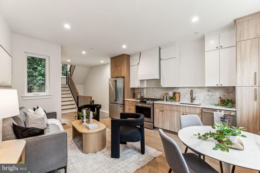 Welcome to 1040 S Randolph St, a stunning 1,800 sq. ft., 4-bedroom, 3-bathroom new construction home located on a picturesque street in Queen Village. This custom-built home offers exceptional craftsmanship and luxurious living, with convenient access to Center City, the Italian Market, and Old City. Step inside to enjoy an open-concept living area featuring engineered hardwood floors and a gourmet kitchen with custom cabinetry and stainless steel GE Café appliances.

On the second floor, you'll find a spacious laundry room, a hallway bathroom with a tub/shower, and a bedroom. The third level boasts a large bedroom with a walk-in closet equipped with built-in storage, and an en-suite bathroom with a beautiful glass-enclosed shower. The fourth floor also features a large bedroom with a walk-in closet with built-ins, and an en-suite bathroom with a beautiful glass-enclosed shower.

The basement offers space for an optional fourth bedroom or an office/entertainment area. This property also includes 2 HVAC units, 10-year tax abatement and a one-year builder's warranty. Don't miss this unique opportunity in vibrant Queen Village.