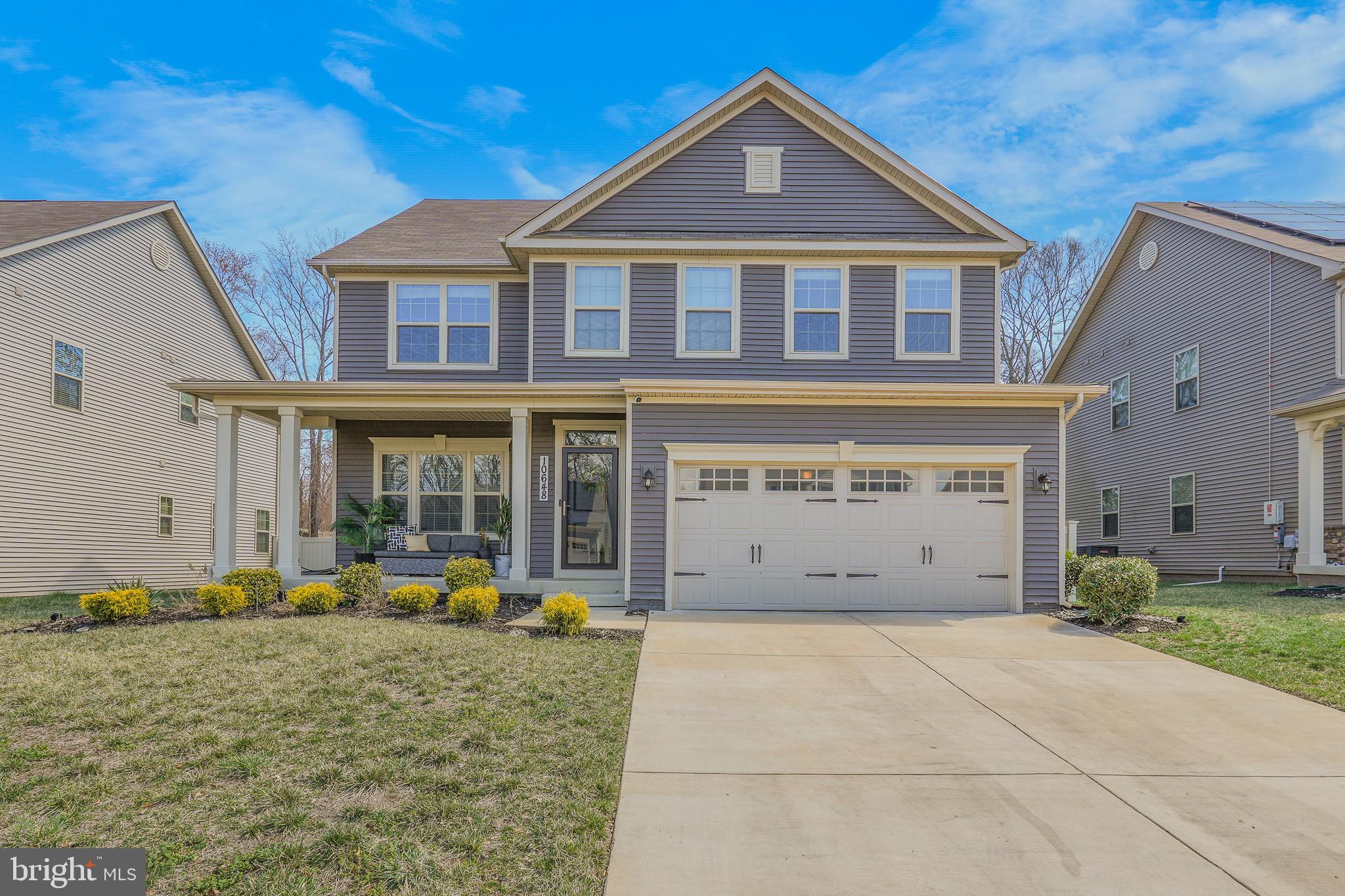 100% Financing available, No PMI and $5k Towards Closing cost.
Welcome to Your Dream Home in the Heart of Waldorf!
Step into this warm and inviting 4-bedroom, 3.5-bath beauty featuring an open floor concept that’s perfect for modern living and entertaining. Built in 2020, this thoughtfully designed home greets you with a cozy yet spacious living room that flows seamlessly into the open family room, dining area, and chef’s kitchen—creating a perfect gathering space for friends and family.
The kitchen is a true showstopper, complete with a large island that gives off a bar-style vibe, comfortably seating 3–4 adults. Enjoy quartz countertops, stainless steel appliances, and ample cabinetry—all designed to bring out your inner chef.
On the main level, enjoy luxury vinyl floors throughout, as well as a dedicated office space with an elegant French door , ideal for working from home in peace and style.
Upstairs, the owner’s suite is a true retreat, offering an abundance of space, dual walk-in closets (His and Hers Closets a super rare find!) and upgraded luxury vinyl flooring. The remaining bedrooms are comfortably sized which can easily can fit a queen bed in each of the secondary rooms, and the conveniently located washer and dryer on the bedroom level make laundry day a breeze.
The fully finished basement includes a full bathroom and a walkout, providing endless possibilities—whether it’s a guest suite, media room, or play area.
Outside, enjoy a fully fenced backyard, perfect for kids, pets, or entertaining guests. The 2-car garage provides ample space for vehicles and storage.
Located in a highly desirable school district, just minutes from North Point High School, St. Charles Mall, Target, Kohl’s, Sephora, and so much more—this home truly has it all.
This property is located in the CHRISTOPHER POINTE SUBDIVISION, off of Berry Road 228. Property will NOT last long and priced aggressively to sale. With sought after upgrades and a fully finished basement, could cost you a premium as a To Be Built customization. Schedule your tour today!