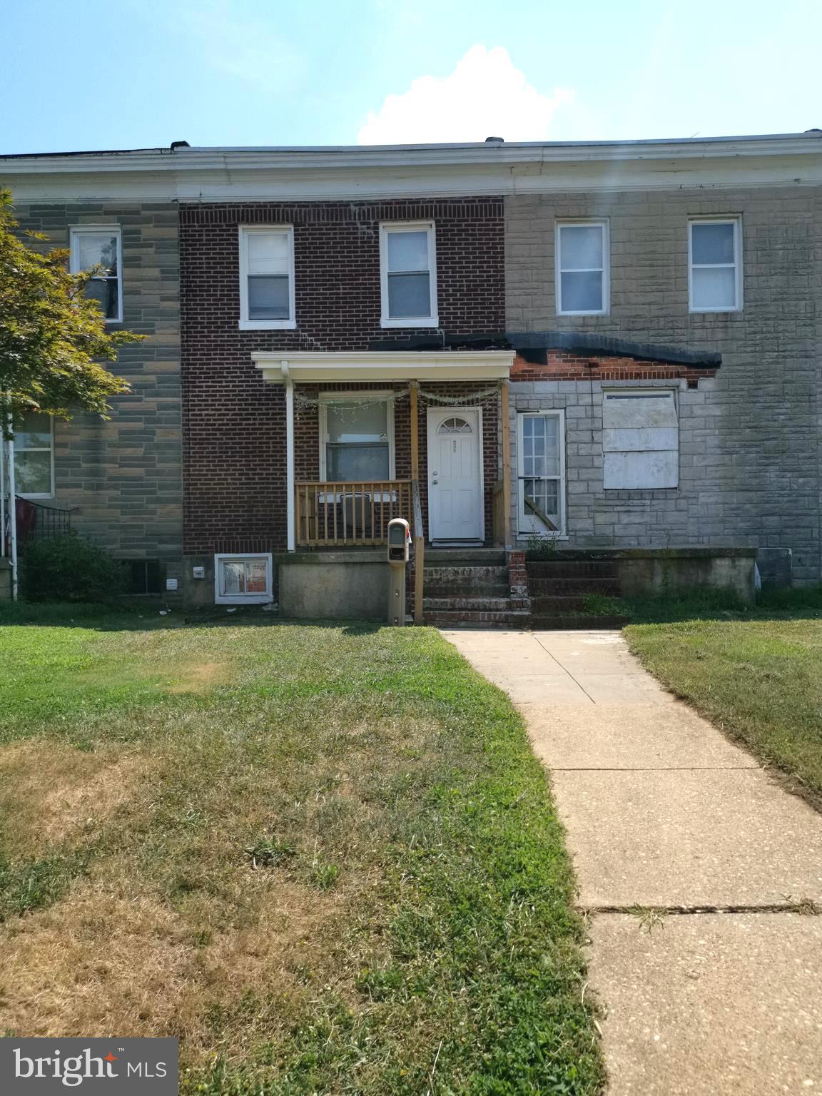 Liquidation Sale. Own a piece of Brooklyn in Baltimore. This property is ready to sell, was rented bring in monthly cashflow of $1,000 this home has 3 bedrooms, and 1/2 bath.