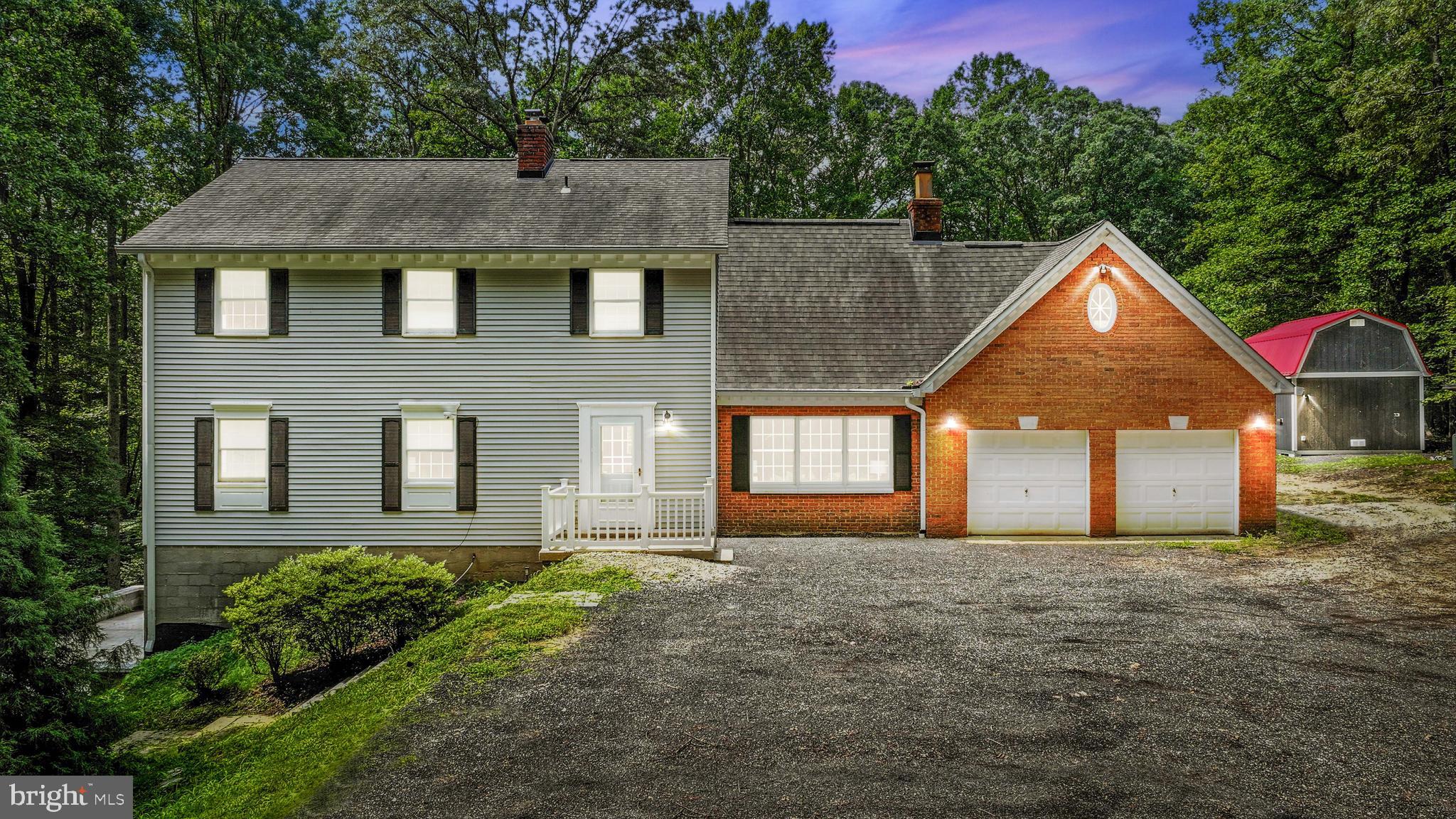 Open Saturday 12-3!!! Fantastic Opportunity To Own a 4 Bedroom 3 and 1/2 Bath 2 Car Garage Oasis in Huntingtown. Situated on Over 12 Acres, This One Offers So Much Opportunity With Trails, a Greenhouse, and a Solar Powered Shed For Starters. Over 3000 Square Feet Above Grade Offers Multiple Family Rooms and Space For Entertaining, A Workshop Off The Garage, An Unfinished Bonus Area Above The Garage and Multi Zoned HVACs. Hardwood and Marble Flooring Throughout. Large Deck and Side Patio Ideal for Gatherings. Newer Roof and Solar OWNED Not Leased. Basement with Guest Suite Potential. This Home Has So Much Opportunity, All It Needs Is You!!!