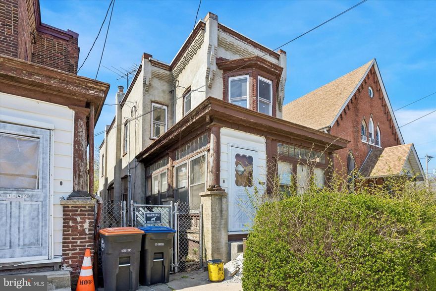 Investor Alert – Opportunity Knocking in Chester!
Welcome to 1144 Upland St, a prime investment opportunity packed with potential for the savvy buyer. This property is in need of renovation, but it’s priced accordingly—making it the perfect value-add project for investors looking to build equity and maximize returns.
With the flexibility to be configured as either a single-family home or a duplex, the possibilities here are wide open. Whether you're looking to fix and flip, create a cash-flowing rental, or house-hack, this property gives you the canvas to execute your vision.
Conveniently located near public transportation and major travel routes, tenants and future homeowners alike will appreciate the accessibility to surrounding areas, making this a strong long-term hold or resale option.
Don’t miss your chance to turn potential into profit—opportunities like this don’t last long!