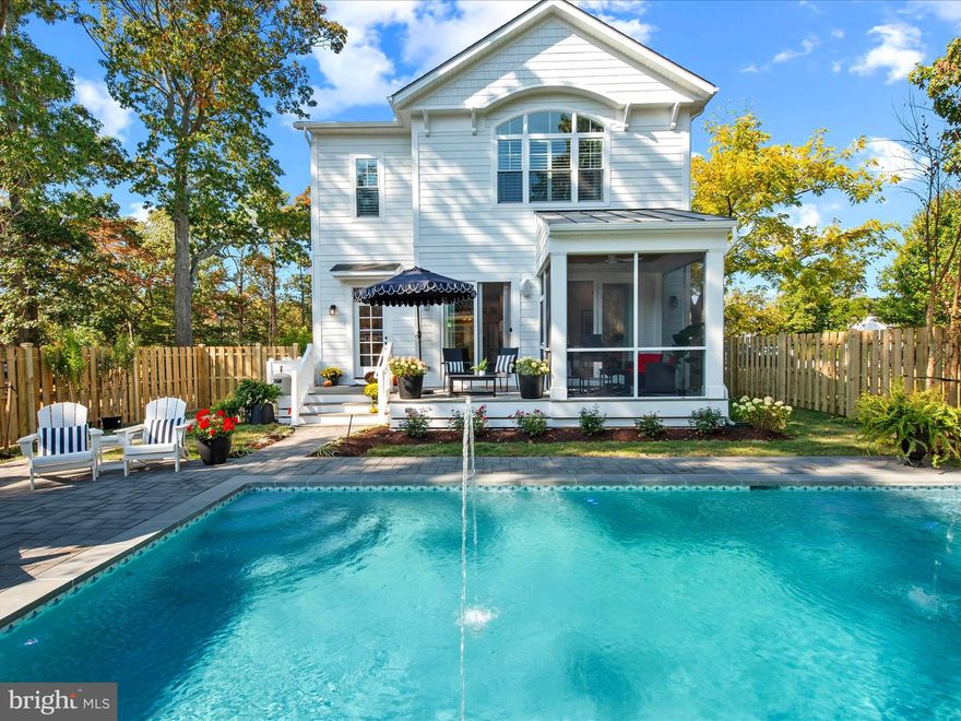 Incredible Opportunity with  significant price improvement!!!   Just completed in October 2024, this stunning brand-new custom home redefines luxury beach living in Downtown Rehoboth Beach—no need to wait for construction! This extraordinary classic cottage-style residence, infused with modern elegance, is designed for the most discerning buyer.
The main level features soaring 10-foot coffered ceilings and exquisite coastal decor, professionally decorated to create an inviting atmosphere that exudes relaxed sophistication. The layout flows seamlessly into a fully equipped, state-of-the-art open-concept kitchen, perfect for culinary enthusiasts and entertaining guests. Ample living and dining spaces, complete with a bar and gas fireplace, enhance the entertaining experience.
The main living area overlooks the magnificent 27x12-foot saltwater pool, equipped with custom lighting and fountains that set the mood for an enchanting resort experience, including an indoor/outdoor Sonos sound system and an oversized professionally landscaped, fenced yard Designed with privacy and comfort in mind, this home boasts five beautifully crafted bedrooms, each reflecting exceptional attention to detail. The bathrooms are equally impressive, featuring luxurious finishes and modern designs that elevate your daily routine.
This property is ready for its new owners to move in and make it their own. All three levels feature low-maintenance luxury vinyl flooring, perfect for the beach lifestyle. The finished basement offers a blank canvas for a media room, home gym, or wine cellar, bringing the total conditioned space to over 4,000 heated square feet.
Enjoy the convenience of being “In-Town” within walking distance to your favorite restaurants, shops, bike trails, city dock, farmers market and the beach, making every day feel like a vacation. Experience the perfect blend of classic charm and contemporary luxury in this remarkable Rehoboth Beach home.  This is a one-of-a-kind property on a 6,100 sq foot lot with a 40-foot-deep rear yard.  Don’t wait to make this resort home your very own!   Rental projections are $15,000 per week mid June through Labor Day.