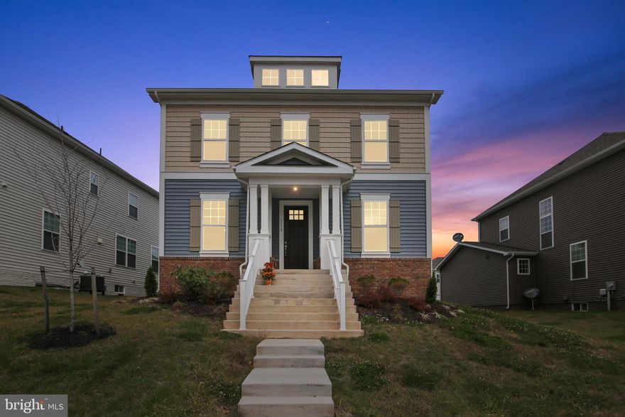 OPEN SUNDAY 11/22/20 FROM 1PM TO 4PM  Spectacular Mountain Views! Just in time for the holidays! New home, the Bodkin Model, built by Dream Finder Homes, was built with sophisticated an exterior color scheme and elevation.. and it's all yours.... all 5 bedrooms, 3.5 baths and 3 finished levels. We think you'll love the spectacular view of the mountains from the front porch. You're elevated there, but the two-car garage with rear entry is on level with entry into a mudroom area and kitchen. There is absolutely enough space for everyone! First floor is open space with tall, 9' ceilings, hardwood floors with natural and recessed lighting. Cabinets are upgraded, vanities too with quartz.  Bring all your people together because there is plenty of space. Need an office? It's here. Want 4 bedrooms up? It's here! Owners' suite has a tray ceiling, 2 walk-in closets and a full bath complete with extra large shower, neutral tones and double vanity. Tired of running down 2 flights of steps for laundry? No more here... laundry hookups and cabinets are on the top, bedroom level. Both staircases are turned to give a respite in between levels. This home is modern, new and ready for you. Welcome to your life in Frederick at Tuscarora Creek! VIRTUALLY STAGED