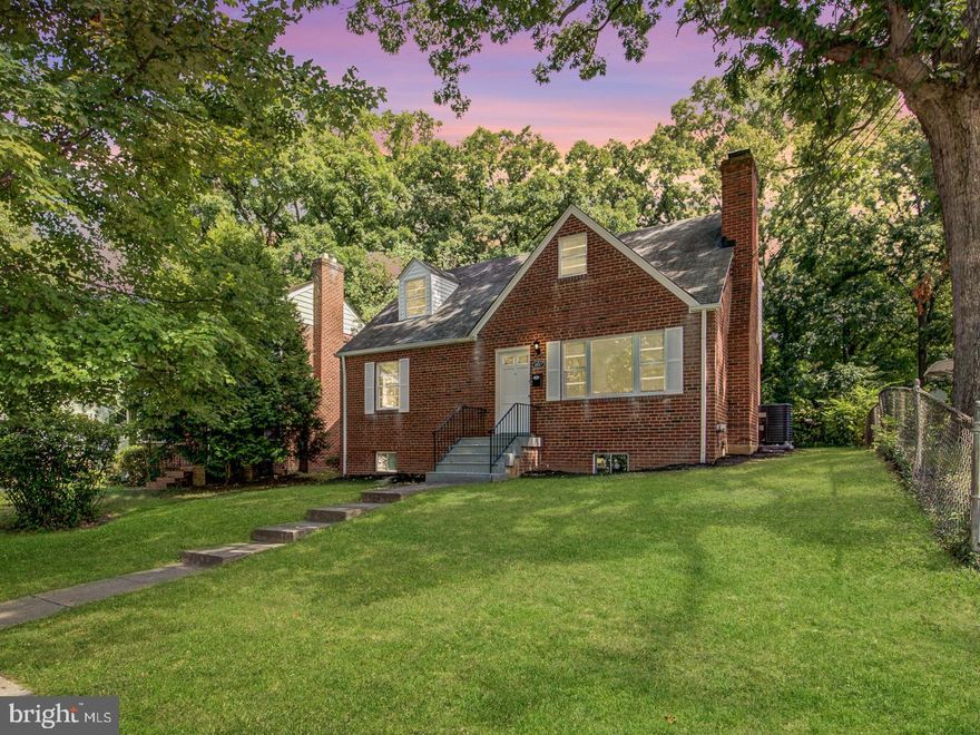 Beautifully renovated 4 bedrooms, 2 full baths , Cape Cod SFH. Featuring New floors and refinished Hardwood Floors,  fresh paint, New Kitchen cabinets, Quartz top, with SS appliances. Basement with  huge Rec room,  and Laundry room. Fenced backyard. Convenient Location, close to DC.