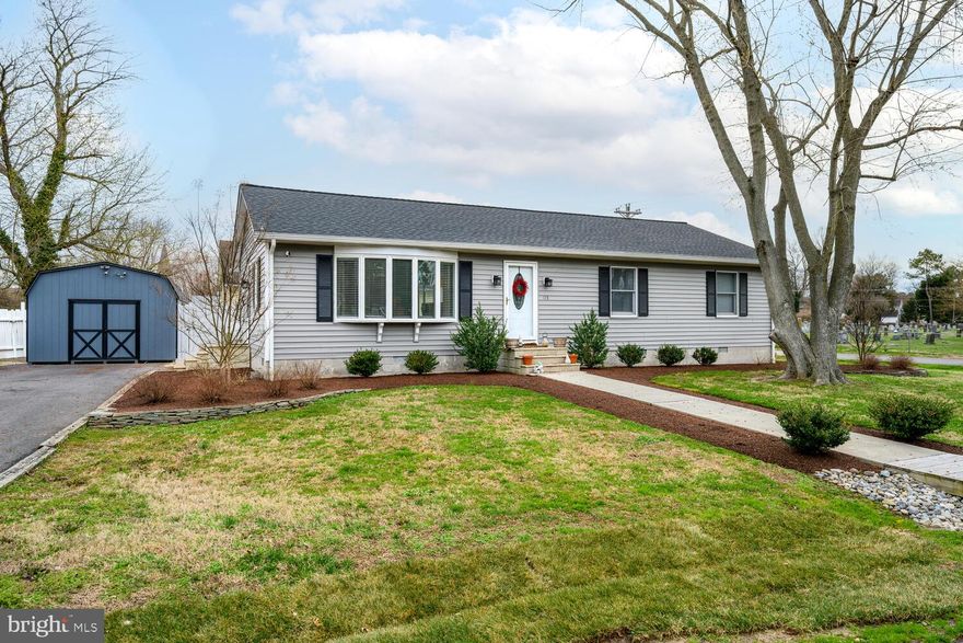 Situated on a corner lot just minutes from downtown St. Michaels, this 3-bedroom, 2-bath home offers easy access to local shops, restaurants, and the Maritime Museum. Inside, the living room is filled with natural light from a large bay window and features LVP flooring, recessed lighting, and updated fixtures throughout. The kitchen and dining area provide an open, functional layout with direct access to the backyard through sliding glass doors. Both bathrooms have been remodeled, and additional updates include new electrical outlets and switches, a 2024 electric panel, HVAC (2025), and a 2026 hot water heater.

Outside, the fenced yard includes a patio, sodded lawn, professional landscaping, and an irrigation system. A 14’x20’ insulated shed with electric and heating/air offers flexible use as a workshop or studio. The home also features a newer roof, siding, gutters, and downspouts  (2 years), plus a 5-year-old encapsulated crawlspace with sump pump and dehumidifier. Complete with a private driveway and well-maintained exterior, this property combines convenience, updates, and location.