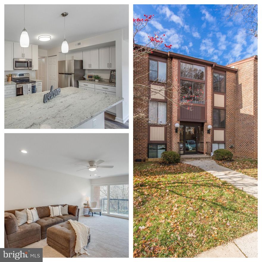 WOW!! Welcome Home!  Everything is brand new! This home is modern and updated from top to bottom. Spacious 2 bedroom, 2 full bathroom. You won't find anything that compares at this value. New open concept kitchen with granite and stainless steel appliances. Recessed lights in the large living room.  Dining room off the kitchen with plenty of natural light. Retreat to your private master bedroom with ensuite. Plenty of closets throughout. New paint, flooring, doors and windows. New bathrooms with upgraded tile and heated fans. New fixtures including hardware, lighting and ceiling fans. Full size washer/dryer. Spacious balcony with tree coverage in the spring/summer. Plenty of parking; two spaces for owners plus visitors. Condo covers trash service, landscaping, water, heat, snow removal, exterior maintenance. Pet friendly community.  Community pool, walking paths, clubhouse, storage spaces available for one-time fee. Easy commute via I-66, I-495, rt 29 and 50, Vienna Metro 1 mile away! Shopping and dining very close by. New Scout on the Circle-under development. Safeway and Giant, Fair Lakes, Tyson's Corner, and Mosaic all close by. FHA approved. OFFER deadline 6pm Monday 12/9.