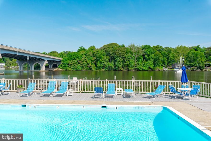 Open House Sunday 12-2PM.  Live the waterfront lifestyle in the heart of West Annapolis! This charming studio condo offers direct water access, an in-ground swimming pool, and an oversized rooftop deck perfect for enjoying panoramic views, entertaining, and evening sunsets.  Walk to the Navy Stadium, local boutiques, coffee shops, and popular dining spots, this home places you in one of Annapolis’ most desirable walkable neighborhoods. Whether you’re looking for a weekend escape, an investment property, or a cozy year-round residence, this is the perfect place to enjoy all that Annapolis has to offer! New Paint throughout June 2025.