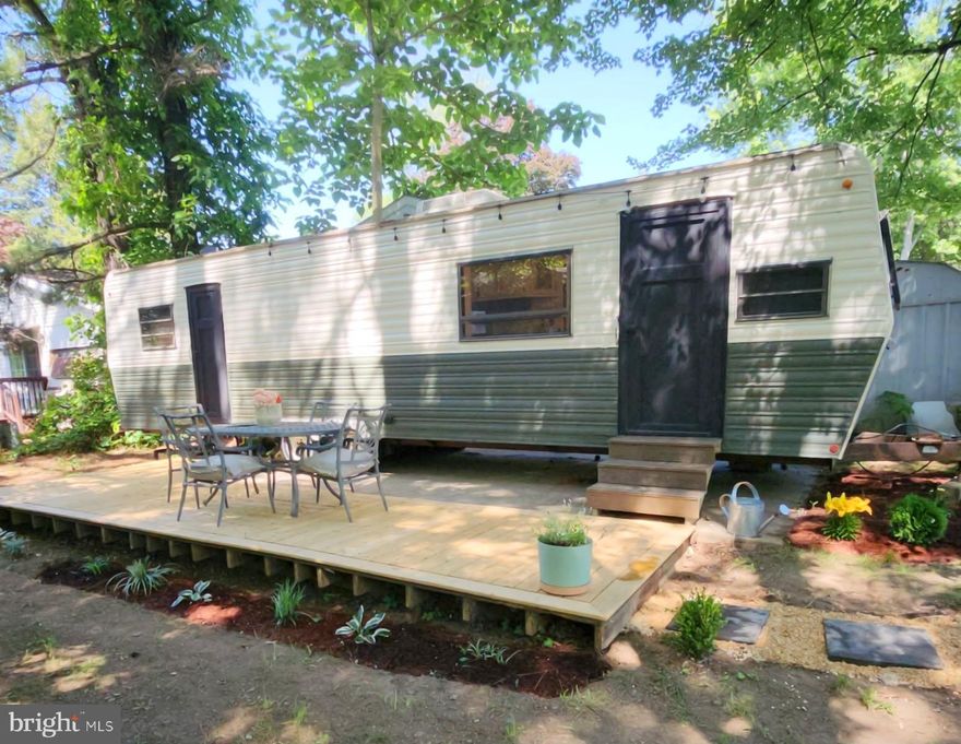 Skylark Camper (date is estimated) located in Indian Acres Campground limited to 150 days a year no more than 100 consecutive days (not a full time residence). Single lot with camper on concrete pad which includes a small shed. Total rehab (interior pictures coming soon) includes new plumbing, new deck, exterior paint, interior flooring, refurbished cabinets and walls, bathroom all new, tankless water heater, new custom doors, and landscaped. So much to do in this Campground community with a boat ramp to the Sassafras/Chesapeake Bay, Pools, Convenience Store, Arcade, Activities and so much more. Come see what this community has to offer.