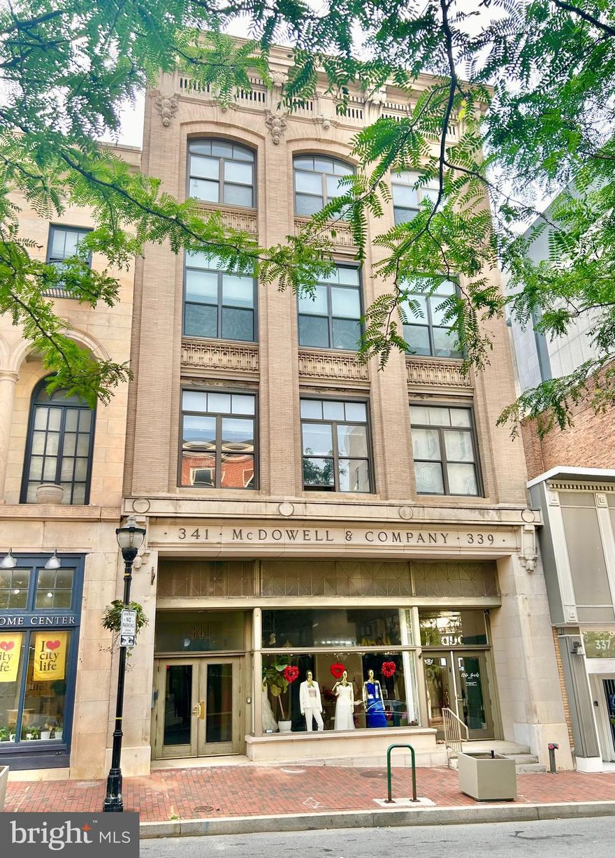 Welcome to the historic and architecturally stunning McDowell building! 
This incredible Commercial Space in historic Mt Vernon offers super high traffic counts for your retail business and/or office needs. This gorgeous storefront offers 2200 square feet with an abundance of natural light, changing rooms, public ADA restrooms, and a spacious back office area. This opportunity is available immediately and is priced at $1.59 p/ SF NO CAM Fees. 
The McDowell Building is located at 341 N Charles St Baltimore, MD 21201 and is conveniently surrounded by Baltimore’s most thriving neighborhoods such as Mid-Town Belvedere, Station North, Downtown, Seton Hill, and the Inner Harbor. Located roughly 4 blocks from the Washington Monument, this impressive landmark is highly walkable with numerous dining and retail options nearby. 
Schedule your private showing today, this opportunity definitely won’t last long!