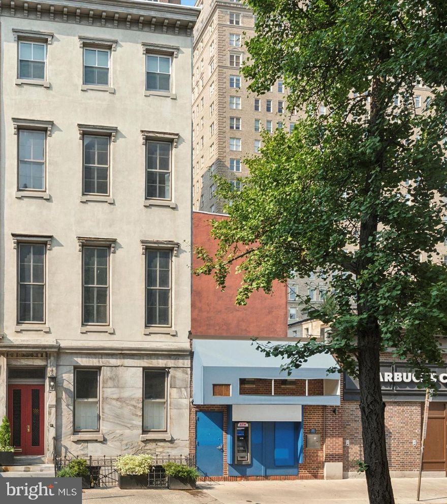 20’ Wide Historic Townhome in Rittenhouse Square – 3,280 Sq Ft | 4 Beds | 2.5 Baths | Courtyard

| ½ Block from Rittenhouse Park

This gracious 4-story, 3,280 sq ft townhome blends restored historic character with thoughtful modern upgrades in one of Philadelphia’s most desirable locations — Rittenhouse Square, just ½ block from the park.

Originally built in 1867, the home has been lovingly restored to its original floorplan, offering beautiful pocket doors, impressive fireplace mantels, soaring ceilings, and a rare 20-foot-wide layout that delivers unmatched light and space.
With a recently upgraded amenities, this home offers the reliability of modern systems alongside timeless elegance.
Located on a vibrant, tree-lined block, you’re steps away from world-class dining, markets, schools, shops, and transit — everything Center City has to offer, right outside your door.
________________________________________
Property Highlights:
 3,280 Sq Ft across 4 full stories
 20’ Wide Layout – wide hallways and generous room sizes
 4 Bedrooms
 2 Full Bathrooms + 1 Half Bathroom
 3 Working Fireplaces with original mantels (floors 1–3)
 Original Pocket Doors & Period Millwork
 Two-Zone Central HVAC – recently updated
 New Heater, AC Unit and New Hot Water Heater
 Private Brick Courtyard
 Washer/Dryer, Appliances Included
 Off-Street Parking Negotiable (Manning St)
 ½ Block from Rittenhouse Park
 High Ceilings, Abundant Natural Light & Seamless Flow

Floor-by-Floor Overview:
First Floor: Casual Living & Outdoor Connection
 Inviting living room with elegant cherry fireplace
 New Kitchen with modern appliances, abundant storage, and a large quartz
topped island with designer lighting
 Discreet powder room
 Secluded Courtyard

Second Floor: Grand Entertaining
 18-ft ceilings create volume and drama
 Elegant living room with floor-to-ceiling mahogany fireplace mantel
 Formal dining room with space to host and gather
 Potential for additional Powder Room

Third Floor: Private Owner’s Retreat
 Expansive primary bedroom with fireplace
 Large dressing area or home office nook
 En-suite bathroom
 Ample closet spaces, cedar-lined closet

Fourth Floor: Flexible Family Living
 Three well-sized bedrooms
 Full bathroom
 Kitchenette and laundry
 A perfect setup for families with children, while also easily accommodating
guests or extended stays

Prime Rittenhouse Square Location

Set on a vibrant, walkable block just ½ block from Rittenhouse Park, this
home puts everything within reach — upscale dining, cozy cafes, boutique shopping,
parks, top-rated schools, fitness studios, farmers’ markets, and public transit. The
neighborhood is alive with energy while still offering a strong sense of community.

Additional Details:
 Year Built: 1867
 Square Footage: 3,280
 Two-Zone HVAC (updated 2025)
 Updated Mechanicals
 Unfinished Basement with separate street entrance – ideal for storage
 Zoning: Residential

Private Showings by Appointment Only
This home is available by private showing only. Property
is sold “as is”.