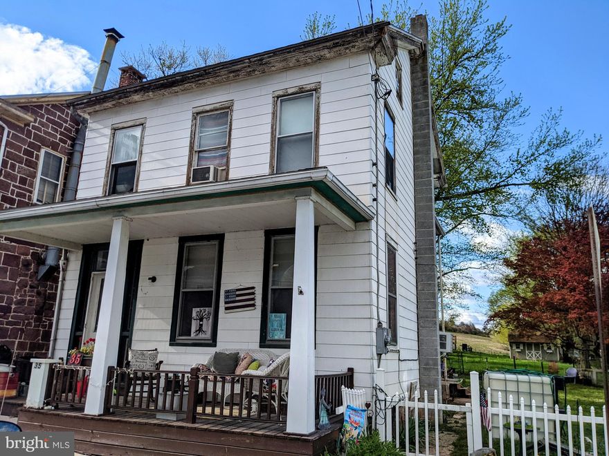 A Rare Find, Single Family Home UNDER $150,000.   Gorgeous Little Town of Goldsboro Boro.  This Home has Been Loved In.  Bring Your Paint Brush and Make This 124 Year Old Home Your Own.  Open Up the Door to a Beautiful Open Foyer, Showcasing the Big Grand Staircase, Enter the Living Room with High Ceilings, Big Wide Trim and Doorways, Dining Room Has a Door to a Side Porch-Perfect for Gardening,. 
 A Gorgeous Eat-In Kichen with Plenty of Room to Move Around; Cook, Laugh, Dance.    Upper floor boasts 3 bedrooms and a newly Updated full bathroom.   Third Floor Brings a Great Attick with a Lot of Character.  Perfect for a 4th Bedroom; just add heat!   NEWER, Roof, Furnace, Hot Water Heater, Front Porch,  AND NO ASBESTOS.  Location is convenient to the Susquehanna River, and easy access to I-83 between Baltimore and Harrisburg.  A little bit of love will make this property shine.  Great fenced-in yard for family gatherings, Bonfires, and an amazing Maple tree for shade.  Come Check this Home out Today!  Perfect for a 203K Loan...Cosmetics Only