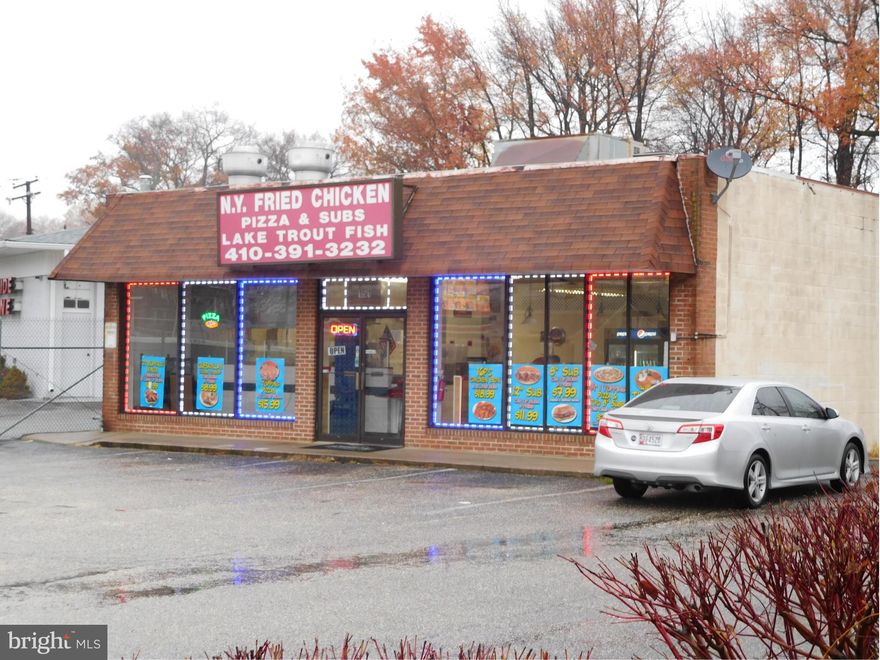 BL-AS zoned, site with current  restaurant tenant, MRIS Lead Disclosure does not apply to commercial, year built estimated Call  LA for all appointments