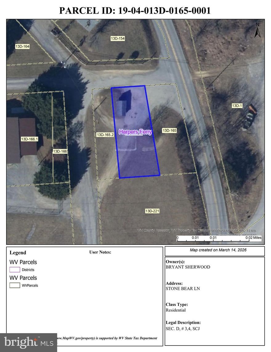 Recreational lot located at the entrance of Harpers Ferry Campsites, Section D.