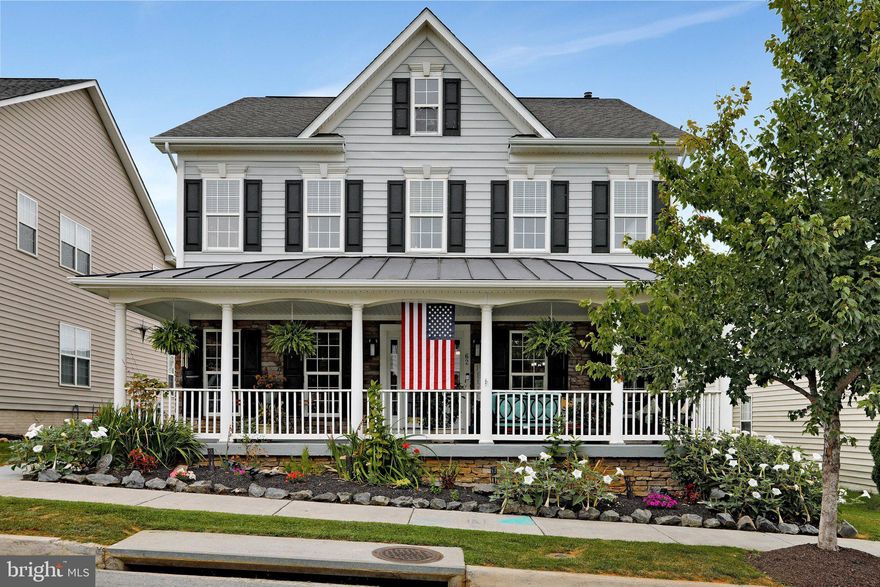 This spacious colonial in sought-after Huntfield has tons of recent improvements and is ready for new owners to move in and enjoy. Fresh paint, refinished hardwood floors, new carpet upstairs, and brand new HVAC! The kitchen has all new stainless steel appliances, including sink, faucet, and garbage disposal.  There are custom 2" blinds throughout. On the main level, there are actually two rooms that could be used as offices for working from home, or make one a library or playroom! Upstairs, the generous primary suite features a sitting area and two walk-in closets. Three other bedrooms, two bathrooms (including one Jack and Jill bathroom),  and a laundry room with a sink complete the upstairs.  The basement has been finished and has a full bathroom and three other rooms, plus a large unfinished storage room. In the backyard, you'll find new landscaping, a large shade tree, and a stamped concrete patio. Last but not least, there is a large front porch with lots of room for rocking chairs. This home has lots to offer, come see for yourself!