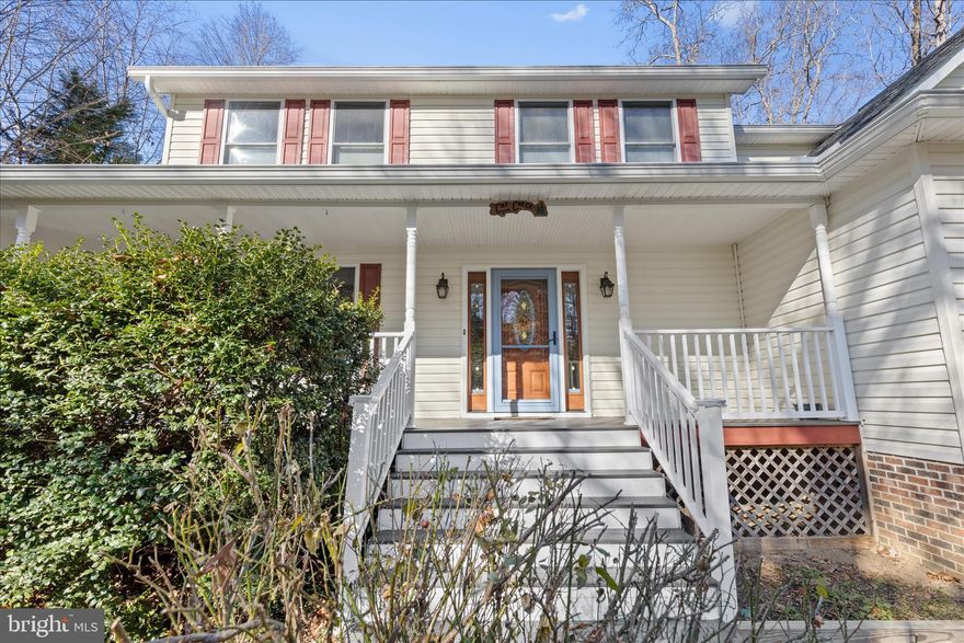 This home is in a tranquil, tree-lined setting just off the Patuxent River, this beautifully maintained home on Cat Creek in Mechanicsville offers the perfect blend of space, comfort, and nature. Set on a one-acre lot, the property features 4 bedrooms, 2.5 baths, and a two-car front-entry garage, with exceptional curb appeal highlighted by an expansive front porch and a striking double-size stairway. Inside, hardwood floors span the main level, beginning with a welcoming foyer flanked by a formal living room ideal for a den or playroom, along with a dedicated home office. A separate formal dining room, half bath, and interior garage access complete the main level. The kitchen anchors the rear of the home and features stainless steel appliances, tiled flooring, pantry, pot rack, modern fixtures, abundant cabinetry, and a breakfast bar overlooking the spacious family room with a gas fireplace and access to the backyard. Just off the kitchen, the sunroom is filled with natural light and offers peaceful views of the surrounding landscape. Upstairs, the primary suite includes tray ceilings, blackout blinds, a walk-in closet, and a spa-like bath with dual vanities, corner soaking tub, separate tiled shower with dual shower heads, and private toilet closet. Three additional generously sized bedrooms, all with ceiling fans and closets, share a full bath with two separate vanities. One bedroom includes a Murphy bed with built-in bookshelves. The upper-level laundry room adds everyday convenience. The unfinished basement is drywalled and ready for your vision, offering multiple storage areas and ample space to customize. Outdoor living is a standout feature, with a covered patio and gazebo-style BBQ area, composite decking, and a scenic backyard that leads to a private deck and stairs down to Cat Creek—perfect for kayaking or simply enjoying nature. Additional features include a whole-house generator and three storage sheds. Recent updates include interior paint (master bedroom, bedroom three, dining room, sunroom, stairwell, and lower hallway), new dishwasher, new microwave, composite front porch and steps, composite rear deck, tankless water heater, thermal compression tank, Hunter Douglas blackout blinds, garage door upgrades, replaced heat pumps, and whole-house AprilAire humidifiers. An updates sheet is available in the document section. A truly special property for nature and water enthusiasts, offering privacy, functionality, and a peaceful lifestyle just minutes from the Patuxent River. Easily accessible to get to Three Notch Rd and  Rt 5.