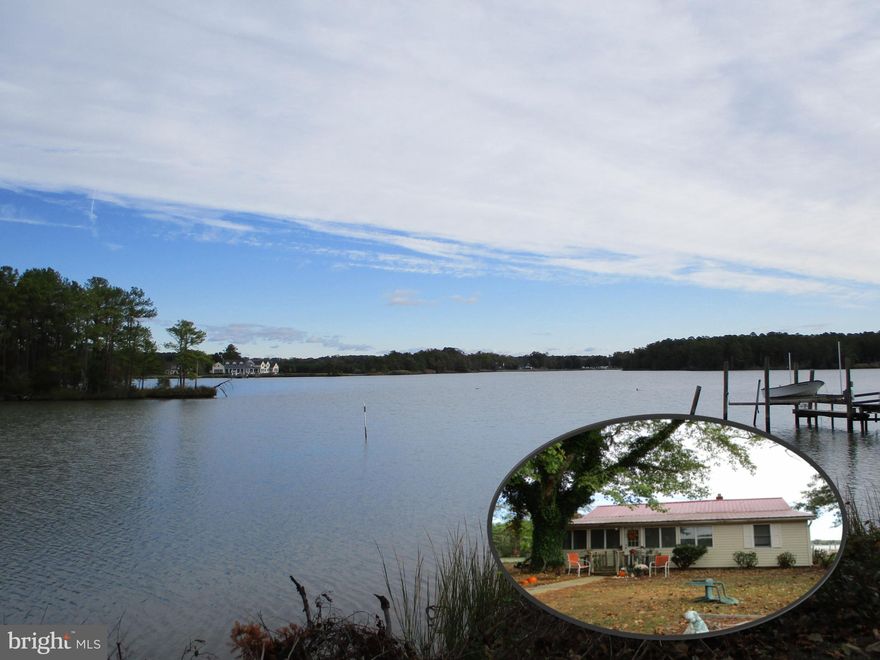 Beautiful waterfront on St. George's Creek.  Home needs some work, so the value is in the land.  Access to public sewer is available. The property sits on lots 6,7,8,9,10 and 11.   Lot 21 also is included. Fireplace with oil heat and central ac. Rambler style home.  Over 400+ - frontage on the water.  Great location!!