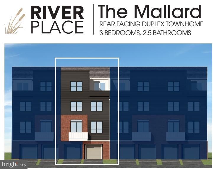 MAY/JUNE CLOSING Upgraded 42" cabinets, upgraded appliances, quartz counters, doble bowl sinks in both full baths. Introducing River Place, a new construction townhome community in Conshohocken on the Schuylkill riverfront. The creatively designed Mallard floor plan lives larger than its 1739 square feet, given the open concept plan, high ceilings and oversized windows. The Mallard has three bedrooms, 2.5 baths, and a tandem 2-car garage with room for extra storage. A deck off the dining room affords views of the river while the well-appointed kitchen is equipped with optional counter seating for friends to hang out. Upstairs are two bedrooms, a hall bathroom and a conveniently located laundry room. On the top level, a spacious private Owner’s suite awaits. Enjoy a serene riverfront setting that is within walking distance of the Spring Mill train station, Schuylkill River Trail, dining and shopping.
Community amenities include a charming pocket park, a riverfront trail perfect for morning jogs or evening strolls, and outdoor observation decks that make for ideal spots to unwind with neighbors. Not to be missed is the low-maintenance living where snow removal and lawn care are taken care of by the homeowners association. You will love living at River Place where every day feels like a retreat. Experience the unique blend of natural beauty and modern convenience that makes this exceptional townhome community truly unique.
Use GPS address 801 Washington Street Conshohocken, PA
