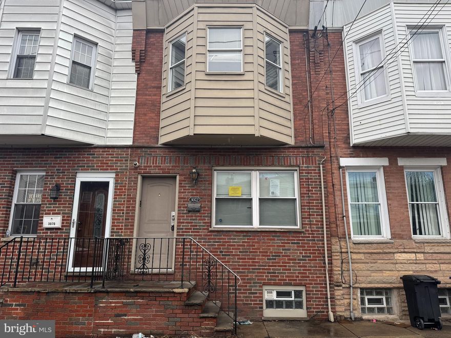 Updated straight through brick row home in Port Richmond, ready for a new owner. Move right in!
Open layout with large living room, formal dining room and updated kitchen with tiled flooring and backsplash, stone counters, wood cabinets and stainless steel appliances. Main level has recessed lighting and updated fixtures. First floor powder room with tiled flooring. Second floor consists of 3 nice sized bedrooms with wood flooring, updated, tiled hall bathroom.  Full basement, which has a laundry room, storage area and lots of space.  Central air and so much more!
Closing is contingent upon recording of Sheriff's deed - this delay could be several months, check with listing agent for more details.