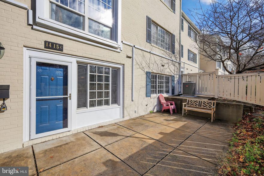 **IMMEDIATE MOVE IN!!Enjoy maintenance free living in this beautifully renovated condo with over 1,000 square feet of space and a large front patio perfect for entertaining. Inside, hardwood floors, fresh neutral paint, and abundant natural light create a warm and inviting feel. The updated kitchen features new LG stainless steel appliances with room for both a dining table and bar seating. The spacious owners bedroom includes a walk in closet with custom ELFA organization. An upgraded double entry bath and a laundry and utility room with extra storage add convenience. Community amenities include a fitness center and an outdoor pool with clubhouse. All just minutes from shopping, dining, and I 395.