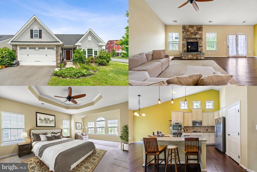 This charming home offers main level living at it’s best in highly sought after Westridge community.  The open floor plan offers a spacious living room with vaulted ceilings, cozy gas fireplace that opens to a large kitchen with island and breakfast bar area, stainless steel appliances and table space to enjoy meals and conversation.  The large Owner’s Suite features a sitting area and attached ensuite bath.  There are 2 additional bedrooms, one with a cathedral ceiling, that share the hall bath.  This corner lot has a Great location, close to schools, community center, shopping, restaurants and much more!! ***ACCEPTING BACKUP OFFERS