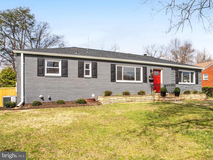 Bigger than it looks!! Fabulous Falls Church Rambler! Expanded and freshly-renovated... just move in! Sparkling new kitchen with floating shelves, skylight, quartz counters, stainless steel appliances, and under cabinet lighting. Gorgeous hardwood floors, all-new baths, and stylish updates throughout. Family room addition with wood burning fireplace. Stunning main-level owners' suite offers two walk-in closets, gorgeous bath with double vanity, and walk-in shower with frameless glass shower door. Tiled mud room offers fantastic pantry storage. Lower level includes fourth bedroom with private entrance, full bath, rec room, sitting area, and laundry room.  Floored attic storage with pull-down stairs. Fully fenced yard  (.26 acres!) with charming patio and storage shed. Workshop has separate electric service, heat, and a/c...imagine the possibilities!(Workshop conveys as-is.) Quiet neighborhood, phenomenal close-in location! Owner/Agent.