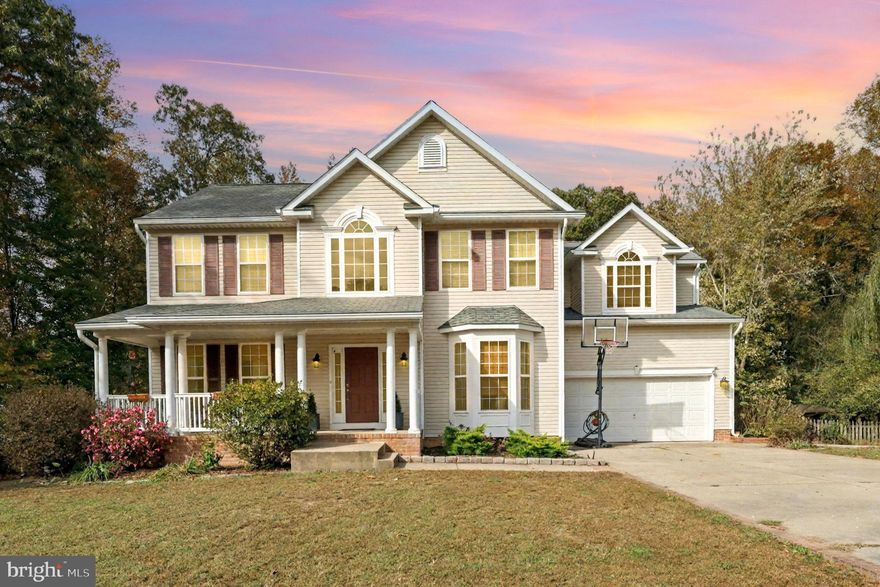 Welcome home to this beautifully maintained 5-bedroom, 3.5-bath colonial in the highly sought-after Fox Run community, perfectly situated on a private 2+ acre lot! The main level features an inviting open layout with a bright living room or office, a formal dining room, and a spacious family room that flows seamlessly into the beautifully updated kitchen—complete with a stunning butcher block island. Upstairs, you’ll find a generous primary suite with vaulted ceilings, a newly renovated spa-like bathroom, and two walk-in closets. Three additional bedrooms and a large full bathroom provide plenty of space for family and guests. The recently finished basement offers even more living space, including a spacious bedroom with a custom closet, a full bathroom, and a large flex area—perfect for a home gym, media room, or playroom. Step outside to your private backyard oasis, ideal for entertaining family and friends or simply relaxing and enjoying the peaceful surroundings. This home is conveniently located to Dahlgren Naval Base, Downtown Fredericksburg, VRE, and more. Don’t miss your opportunity to own a home in one of King Geroge County’s most desirable neighborhoods