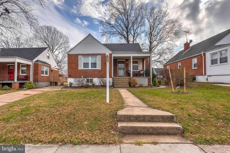 Welcome to all that beautiful Parkville offers! This wonderfully updated Cape Cod style home offers 1400 sq. ft of living space from top to bottom.  The upper level  features luxury vinyl flooring and zoned heating making for a very spacious owners bedroom with plenty of closet space. Greet your friends and family from your wonderful covered front porch or enjoy it while reading a book and sipping on your morning coffee. You’ll love the gorgeous refinished hardwood floors that wrap throughout the main level. The kitchen glistens off the new cabinetry and beautiful quartz countertops. Love to grill? Keep one just off the kitchen side door and it's easy to keep an eye on.  Enjoy meals in your dining room and admire your beautifully landscaped backyard.  The basement presents numerous options with a full bathroom and plenty of storage. The full size washer and dryer are easy to access- especially with the laundry chute from upstairs. Recess lighting shines throughout the entire space. Set up a home gym or make it your home theater for the Ravens gameday or both! A new roof featuring 30 yr architectural shingles and transferable warranty will keep you safe from the elements. All the windows have been replaced as well so don’t worry about a thing and get your bags packed! Pull right up your driveway and drop them off on settlement day.