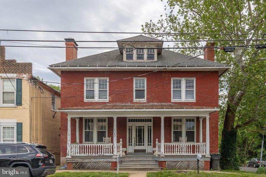 Step back to the Historic Eldridge-Lemley House in Historic Stephens City(chartered in 1758)and named initially Stephensburg. The Lemley house is situated on the northeast side of the Valley Pike, a mid-century 2 1/2 story brick five-course American home. The Colonial Revival home offers a hip-roofed, three-bay, one-story front porch and four external chimneys. You will be amazed by the spacious 4-square architecture of the original structure. A historic tree named the "Sycamore Lookout Tree"  still stands on the front southern corner of the property. Tradition has it that the tree was used as a signal station during the Civil War. Original hardware, lighting, and steam radiators are in use today!  If you want to dive into a home restoration, this home has many spacious rooms,  including a first-floor bedroom or office option.  Do you love porches, covered, enclosed, and screened porches? This home has generously sized rooms and an English-style basement with loads of potential. The parlor, dining, and family rooms are on the main level, including the great kitchen space, 4-5 bedrooms, and 1 1/2 baths. The walk-up attic sets the tone for additional space or storage! PRICE IMPROVEMENT, COME TAKE A LOOK!
