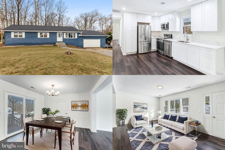 This charming rambler in the Lake Arrowhead neighborhood has undergone extensive top-to-bottom renovations across both levels, offering comfortable, modern living with clean, high-end finishes and fixtures throughout, as well as newly replaced systems for peace of mind. The open, light-filled layout creates a warm, seamless flow across the main level, enhanced by thoughtful upgrades both cosmetically and behind the scenes with updated systems for added peace of mind. An oversized one-car garage measuring just under 650 square feet provides exceptional space for parking, storage, or a workshop. The fully finished walkout basement expands the living area and includes a recently added bedroom, making it ideal for guests, a home office, or multi-functional living. Step outside to a private, fully fenced rear yard set on just under half an acre, backing to trees and an adjacent lot with no home built, maximizing privacy and tranquility. Two storage sheds add even more functionality and convenience. With no HOA, enjoy the freedom to truly make this beautifully renovated home your own. Ideally located just a short walk to Lake Arrowhead and its amenities, property ownership in Lake Arrowhead also provides private lake access reserved exclusively for residents and not open to the general public. With easy access to shopping, dining, and commuter routes, this property presents a wonderful opportunity to enjoy move-in-ready, single-level living with exceptional versatility. EVERYTHING in the house (From the Roof down to the Flooring) is brand NEW 2025) Don't miss this Charming Beauty!