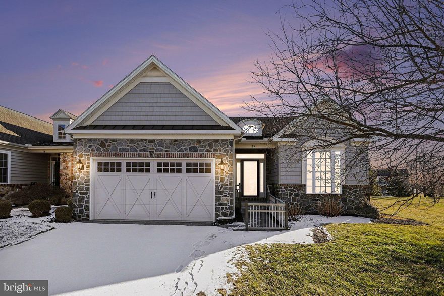 Welcome home! This beautiful ranch-style twin home is ideally located in the sought-after Villas at Cattail and offers 1,822 square feet of thoughtfully designed, single-floor living. Set on a spacious .25-acre lot, this home combines comfort, convenience, and low-maintenance living at its best. The open-concept kitchen, dining, and living areas—anchored by a cozy fireplace—create an inviting space perfect for both entertaining and everyday relaxation. Take your movie nights to the next level with built in wiring for surround sound. Main-level laundry provides direct access to the attached two-car garage, offering added convenience and extra storage. The entire home has been freshly painted, and both bathrooms have been upgraded with comfort level toilets. With two generously sized bedrooms, two full bathrooms, and a versatile study ideal for a home office or hobby room, this home offers flexibility to suit your lifestyle. Enjoy the benefits of HOA living which includes common area maintenance and access to a community jog/walk path, all within a peaceful community designed for ease and enjoyment.