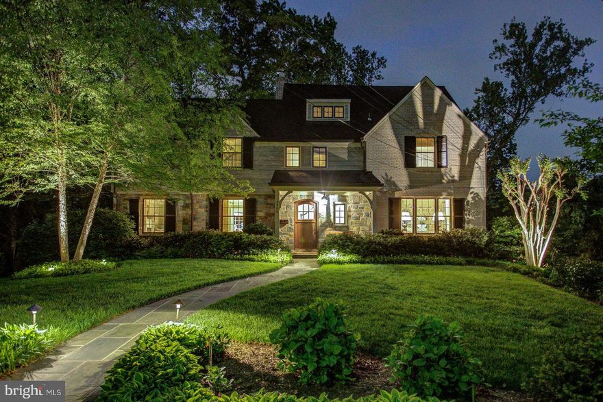 OPEN HOUSE IS CANCELLED !! An elegant  home built to perfection, with sophisticated style and design.  This chic home is sited on a premier lot in the rolling hills of  the Sumner Community of Bethesda. Tucked inside a quiet court  on a .36 acre lot, the award winning Garden Gate Landscaping  team  carefully planned a design that provides curb appeal, a four-season garden and a peaceful retreat overlooking a stunning salt water heated pool and spa .  An extensive renovation project under the direction of Richard Leggin Architects expanded and  reconfigured  the property, creating spacious living areas on all four levels with exceptional views of the private, outdoor oasis . Hints of luxury are found in every room, including three levels of hardwood floors, architectural  windows and doors allowing natural light to flood the house,  and elegant lighting and crown moulding . There is a fluid flow on the main level, beginning with an enlarged entry way that opens up to both the dining room and formal living room.  Pocket doors from the living room lead to the spacious family room, decorated with coffered ceiling,  a bow window and seating options for relaxation . The home bar and built- in cabinets round to additional seating space and a "kitchen living room" ideal for weeknight dining.  The gourmet chef's kitchen, remodeled in 2021,  includes new cabinetry, quartzite countertops with seating and top of line appliances, including a Lacanche range, a Thermador ventilation hood, farmhouse sink and Sub Zero refrigerator. Fireplaces in the living room and kitchen living room add warmth and coziness, while the wallpaper and large bow window  in the dining rooms complete the "main floor experience" with which you will fall in love.  Access to deck and pool are from the kitchen area. The second level offers a spacious primary bedroom suite with two walk in closets, a desk area and a luxury bathroom  with  spa tub and separate shower. Three additional bedrooms and two full baths (one ensuite) complete this level, The third level is fully renovated with an additional fifth bedroom and bathroom and storage closet. The lower level  features a family room, recreation room and  exercise room. There is tile flooring in the powder room, mudroom, laundry room and kitchenette designed to support outdoor dining. An adjoining two car garage with side exit door lead to the wrought iron, gated pool area.  A beautiful, flagstone patio, offers ample seating and lounging  arrangements to entertain, relax, and enjoy the views of the pool and luscious green lawn. 
With easy access to DC and Northern VA, the Sumner Community is well located along the beautiful Little Falls Stream Valley Park and the Capital Crescent Trail.  The Shops of Sumner Place is convenient to the neighborhood and the choices for shopping and  restaurants in near by Chevy Chase, Friendship Heights and Downtown Bethesda are endless!