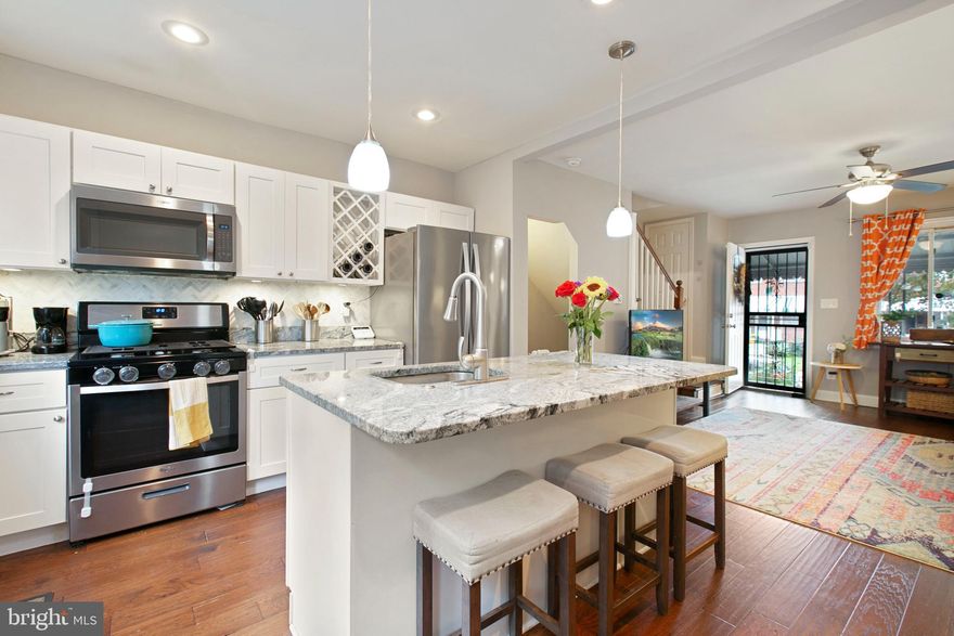 Medfield BEAUTY!  Bright, Open and Updated on a Charming,  Quiet Street.  This home boasts:  Granite Counter Tops, Wood floors, A Built-in Wine Rack, Island with Sink, Stainless Steel Appliances, Recessed Lighting, Modern and Stylishly Updated Bathrooms with Super Chic Fixtures and Vanities as well as a Privacy Fence in the Garden-like Backyard.   The list goes on! Enjoy all Medfield has to offer including proximity to: Shops, Dining, Hampden Restaurants and Pubs, Parks, The Rotunda,  Major Roadways and Schools.   Square footage doesn't include bonus 200 sq. ft. of Bedroom and Bath in basement! Nestled between Hampden and Roland Park! No sign on property   look for beautiful Dogwood tree out front and flowers. #4418