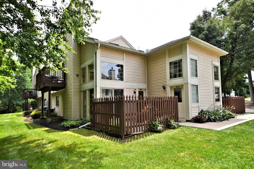 A serene setting in the Lindenfield Community in Chalfont. You can watch the beautiful wildlife from your family room window in this 2 bedroom/2 bath , 1st floor unit. The vaulted ceiling and stone fireplace offers a dramatic scene upon entering this condo. The owner has made numerous updates to make this home easy to move right in: new picture windows, all lighting has been updated, solid surface countertop with custom routed drain board, new kitchen cabinets in 2014, mirrored backsplash, full size washer/dryer. Customized items in the bathroom include a  built in medicine cabinet , mirrors, vanity sink, tiled walk in shower, full body spray shower. Plenty of parking spots available for owners and guests in the lot just a few steps from the front door (no assigned parking). North Branch Park is just steps away with ballfields, pavilion, playground and walking trail. Easy access to  shopping, dining and major highways.