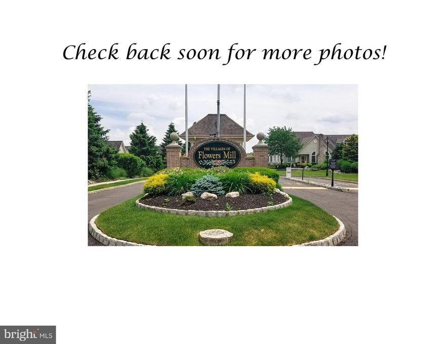 Welcome to 10 Tupelo Lane, a Marshall model single family home in the highly sought after Villages of Flowers Mill 55+ Community.  This property features all the benefits of one-story living without sacrificing storage space.  Upon entering through the covered front porch with room for seating, you will be welcomed into the expansive combination living and dining rooms. Continuing toward the back of the house you will find a bright kitchen with 42" white cabinets, granite countertops, island with room for seating, plus space for a kitchen table. The kitchen is set with views of the sunroom and private backyard setting as well as the family room with beautiful floor to ceiling stone, gas fireplace, and more views of the back yard. Step outside onto the deck to find your new favorite space, the views of open space and trees making for a peaceful place to relax or fun spot for entertaining. Back inside is the primary bedroom with vaulted ceiling, large walk-in closet and en-suite bathroom featuring new stall shower and new floors. Completing the main floor is a second bedroom and 2nd full bath, laundry room, access to 2-car garage and basement access. You won't believe the size of the unfinished basement providing ample storage space or endless opportunities to be finished to suit your individual needs. Enjoy all Flowers Mill has to offer: clubhouse, indoor pool, outdoor pool, tennis courts, bocce, pickle ball courts, walking trails, and a calendar full of events. Of note: new carpets throughout!